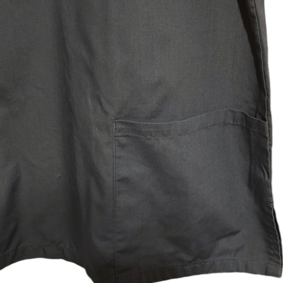 Scrub Top Pewter V Neck Short Sleeve Strictly Scrubs sz Large - Picture 5 of 6